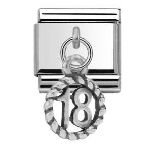 Silver 18 Drop Charm 29477SS