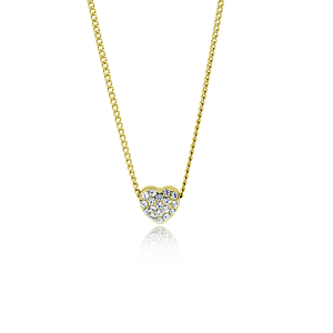 Matisse Gold Pave Heart Necklace 20259