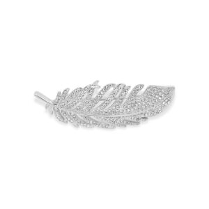 Matisse Silver Feather Brooch CZ 26008