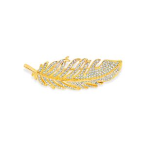 Matisse Yellow Gold Feather Brooch GS 26009