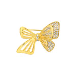 Matisse Yellow Gold Bow Brooch  26011