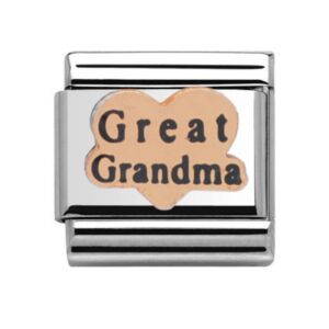 Charmlinks Great Grandma Silver Rose Gold Charm 29498RS