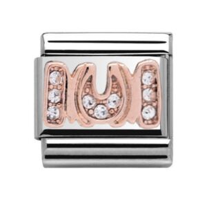 Charmlinks Mum Silver Rose Gold Charm 29500RS