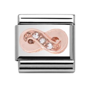 Charmlinks Infinity Silver Rose Gold Charm 29506RS