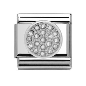 Charmlinks Pave Ball Silver Charm