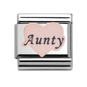 Charmlinks Aunty Silver Rose Gold Charm 29520RS