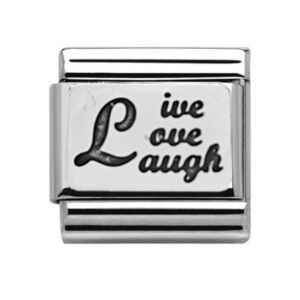 Charmlinks Live Laugh Love Silver Charm 29524SS