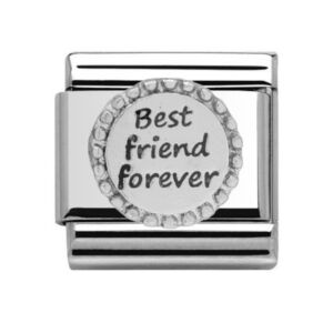 Charmlinks Best Friends Forever Silver Charm 29532SS
