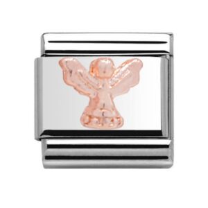 Charmlinks Angel Silver Rose Gold Charm 29534RS