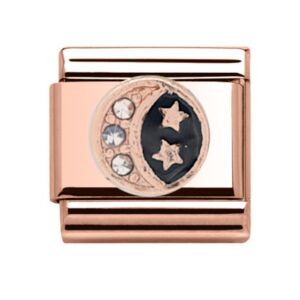 Charmlinks Rose Gold Moon and Stars Charm 29549RR