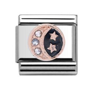 Charmlinks Rose Gold Stars and Moon Charm 29549RS