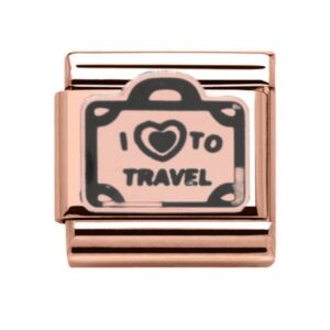Charmlinks Rose Gold I Love to Travel Charm 29550RR