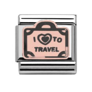 Charmlinks Rose Gold I Love to Travel Charm 29550RS
