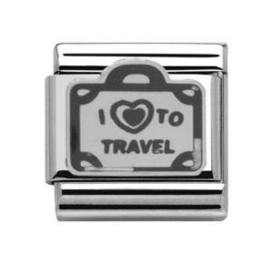 Charmlinks Silver I Love To Travel Charm 29550SS