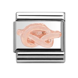 Charmlinks Tied Knot Silver Rose Gold Charm 29563RS