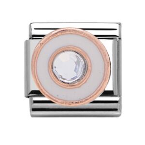 Charmlinks Circular Silver Rose Gold Charm 29572RS