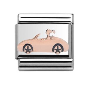 Charmlinks Car Silver Rose Gold Charm 29573RS