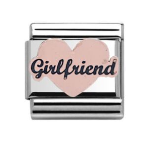 Charmlinks Girlfriend Silver Rose Gold Charm 29583RS