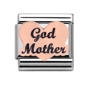 Charmlinks God Mother Silver Rose Gold Charm 29582RS