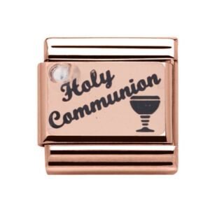 Charmlinks Holy Communion Rose Gold Charm 29107RR