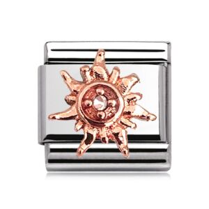 Charmlinks Sun Silver Rose Gold Charm 29109RS