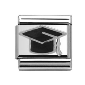 Charmlinks Graduation Hat Silver Charm 29110SS