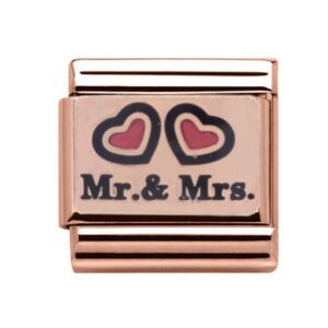 Charmlinks Mr & Mrs Rose Gold Charm 29593RS
