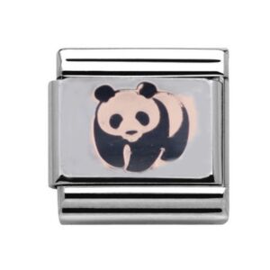 Charmlinks Panda Silver Rose Gold Charm 29115RS