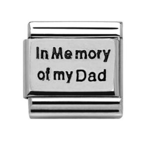 Charmlinks Silver In Memory of my Dad Charm 29134SS