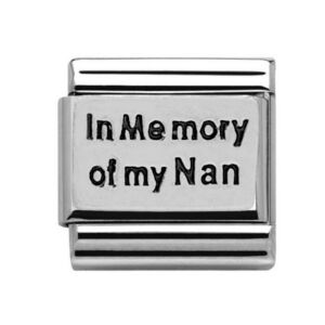 Charmlinks Silver In Memory of my Nan Charm 29135SS