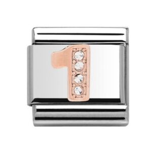 Charmlinks 1 Silver Rose Gold Charm 29145RS