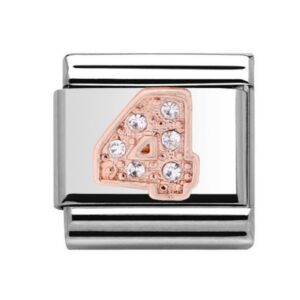 Charmlinks 4 Silver Rose Gold Charm 29148RS
