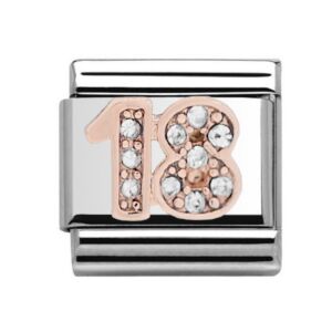 Charmlinks 18 Silver Rose Gold Charm 29155RS