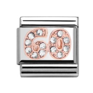 Charmlinks 60 Silver Rose Gold Charm 29160RS