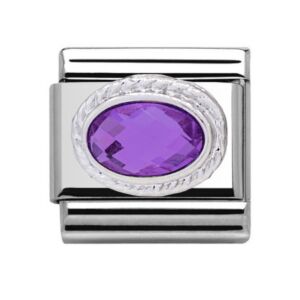 Charmlinks Silver Amethyst Charm 29169AMETHYST