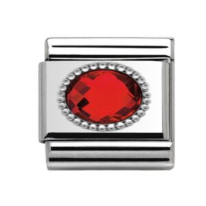 Silver Studded Garnet Charm 29169GA