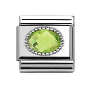 Silver Studded Peridot Charm 29169PE