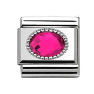 Silver Studded Ruby Charm 29169RS