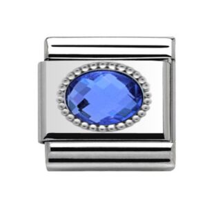 Silver Studded Sapphire Charm 29169SA