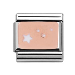 Charmlinks Shooting Star in Sky Silver Rose Gold Charm 29178RS