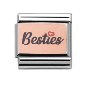 Charmlinks Bestie Rose Gold on Silver Charm 29220RS