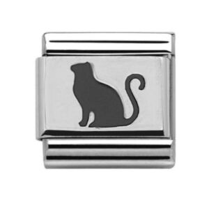 Charmlinks Cat Silver Charm 29222SS