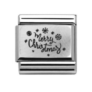 Silver Merry Christmas Charm 29258SS