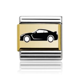 Gold on Silver Sports Car Charm 29266gs
