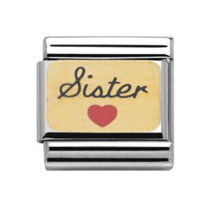 Yellow Gold Sister Heart Charm 29282GS