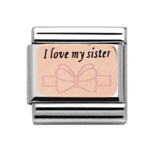 Rose Gold I Love My Sister Charm 29284RS