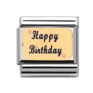 Yellow Gold Happy Birthday Charm 29285GS