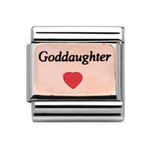 Rose Gold Goddaughter Heart Charm 29292RS
