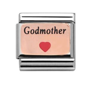 Rose Gold Godmother Heart Charm 29297RS