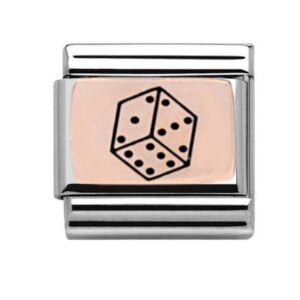 Rose Gold Dice Charm 29299RS
